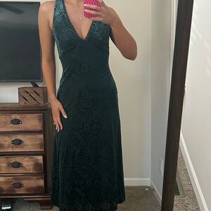 Trixxi Dark Green Midi Dress